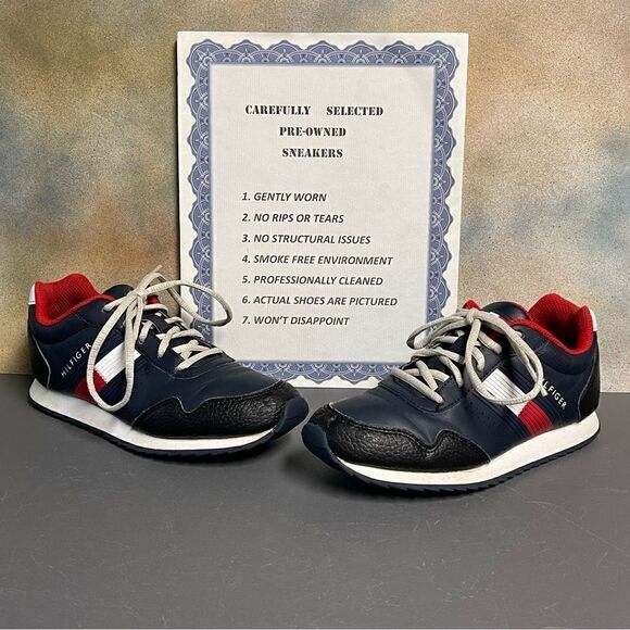 Tommy Hilfiger Jax Jogger 3.0 Navy Blue Kids Sneakers Size 2 - Picture 2 of 16